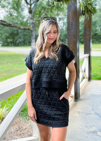 Black Quilted Set