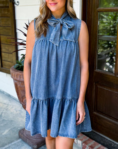 Denim Tie Dress