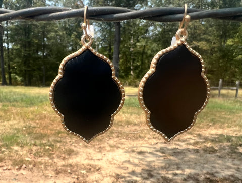 Black and Gold Earring