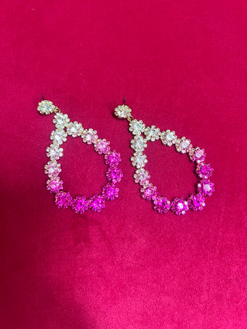 Ombre Magenta Earring