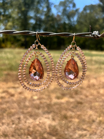 Rose Gold Teardrop Earring