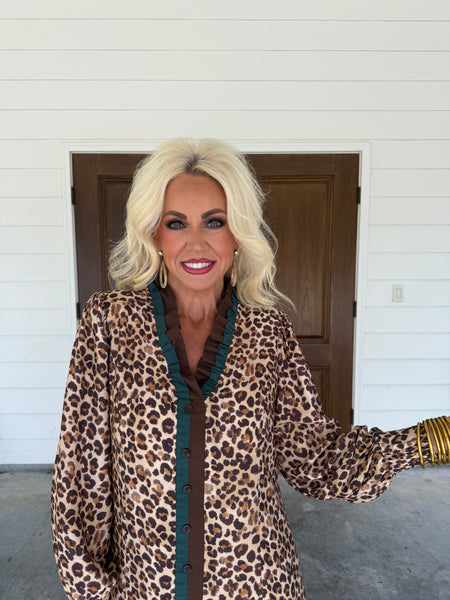 Leopard Ruffle Dress