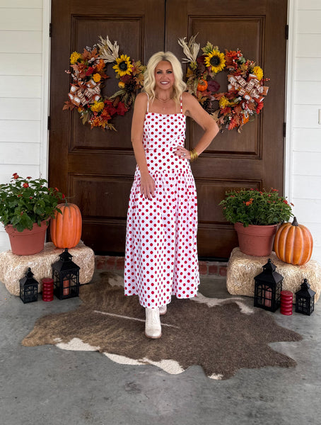 Red and White Polka Dot Set