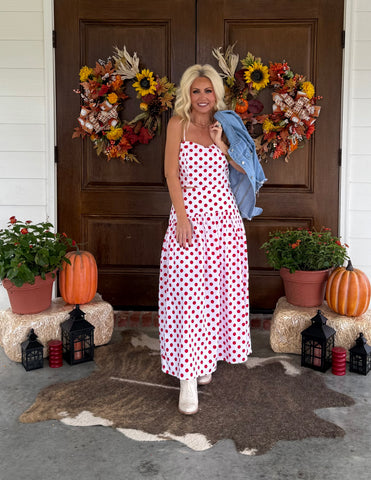 Red and White Polka Dot Set