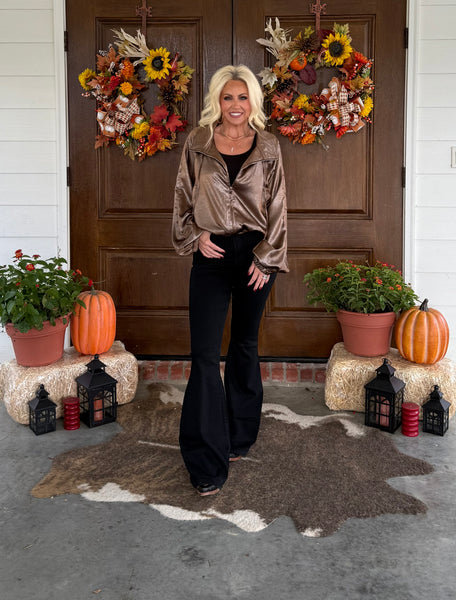 Metallic Bomber Jacket