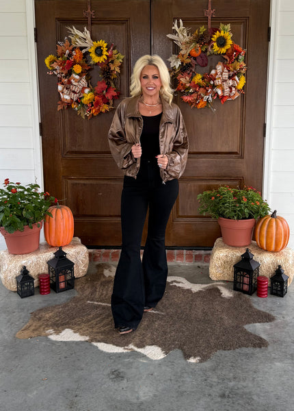 Metallic Bomber Jacket