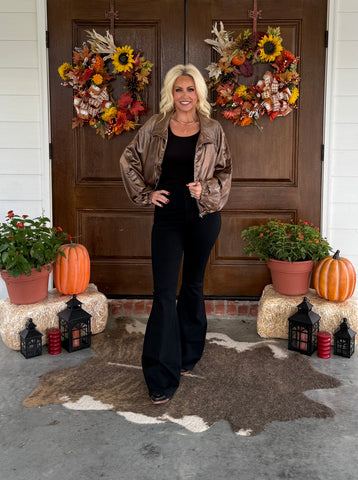 Metallic Bomber Jacket