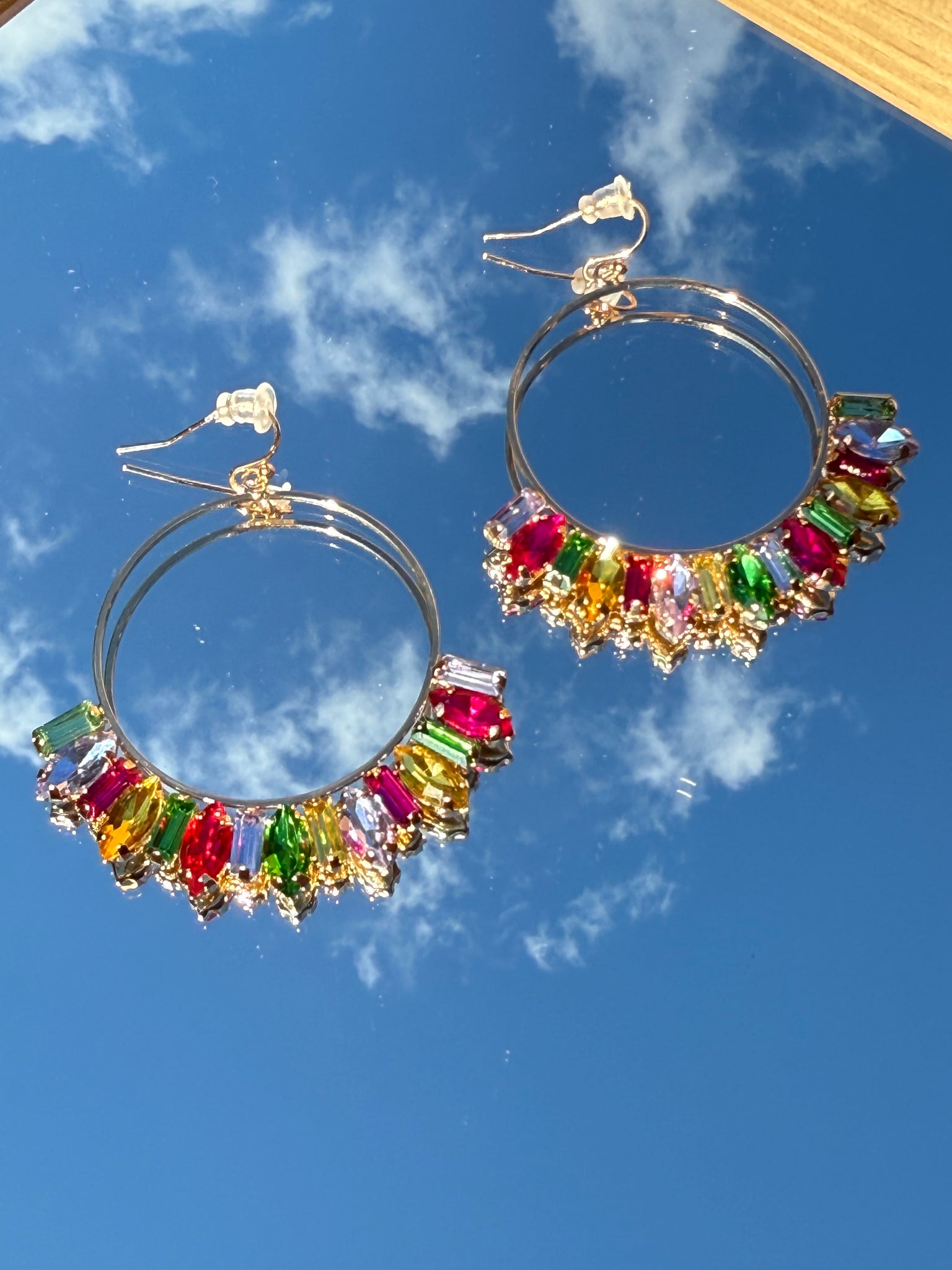 Multi Color Stone Earring