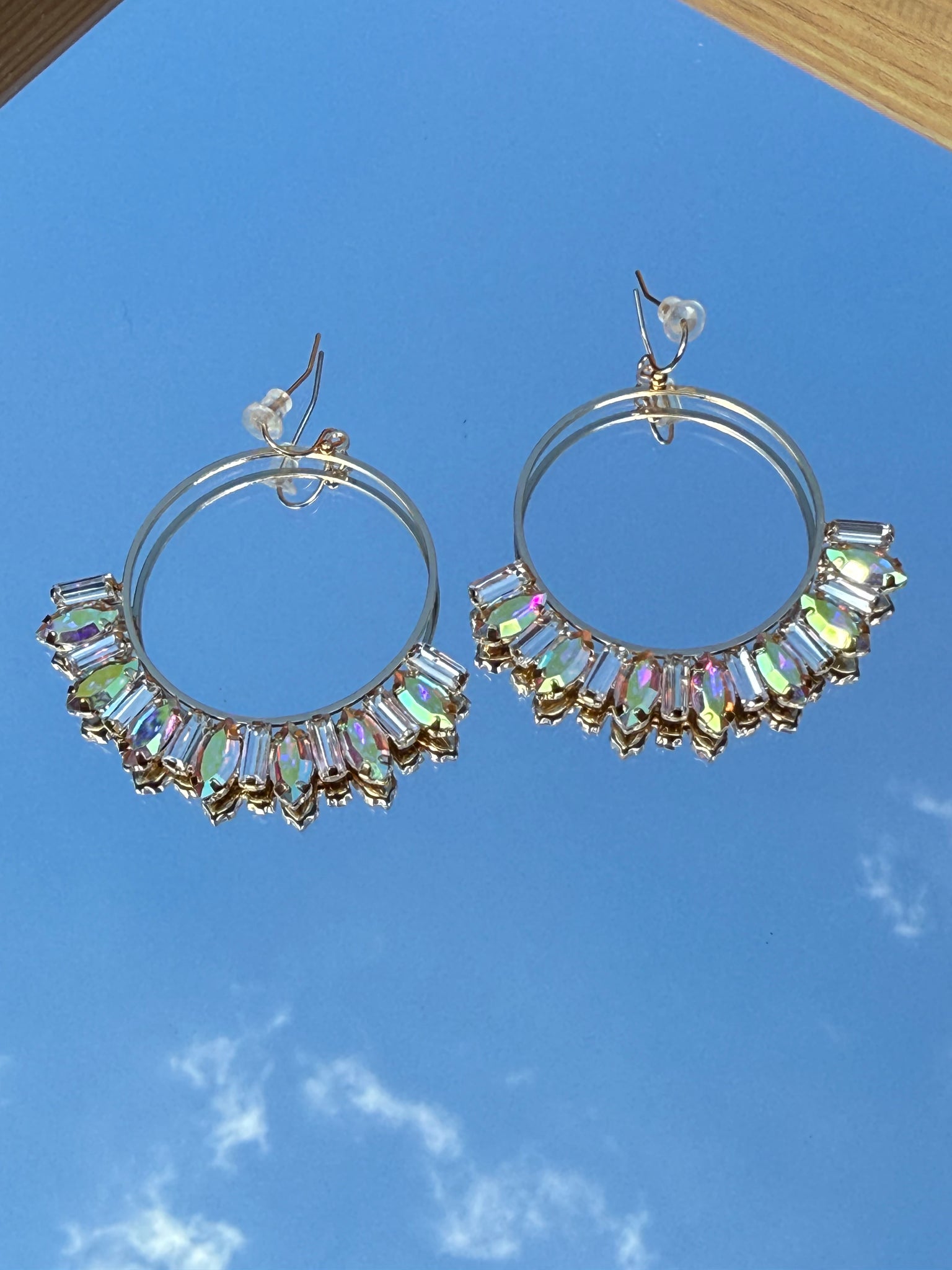 Iridescent Hoop Earring