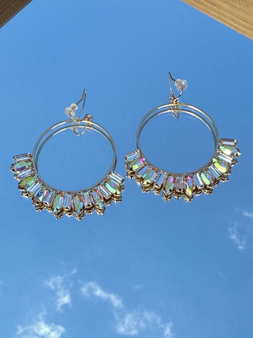 Iridescent Hoop Earring