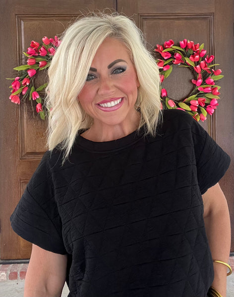 Black Quilted Set