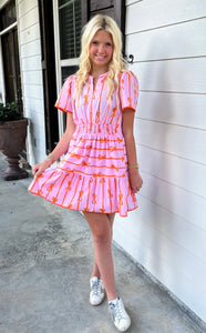 Bubblegum Pink Bow Dress