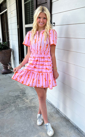 Bubblegum Pink Bow Dress