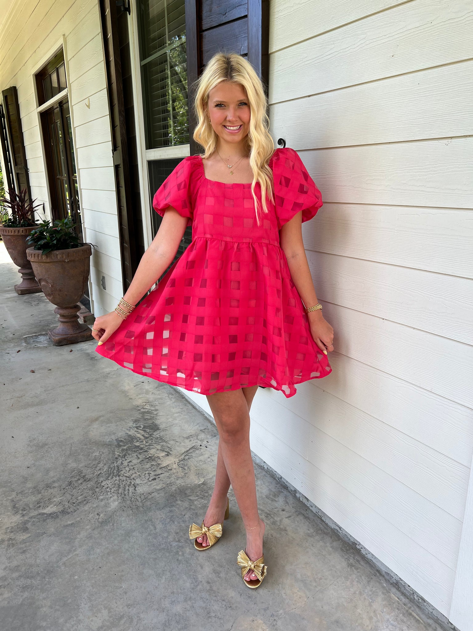 Red Organza Dress
