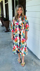Tropical A-Line Maxi