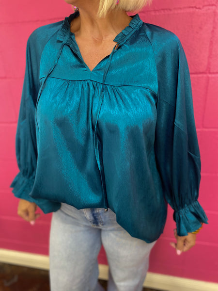 Satin Teal Shimmer