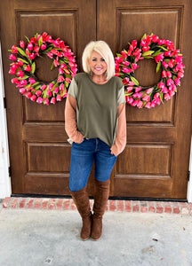 Colorblock French Terry Top