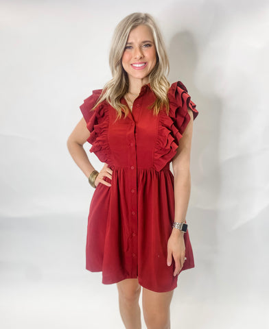 Ruby Ruffle Dress