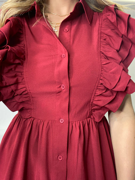 Ruby Ruffle Dress