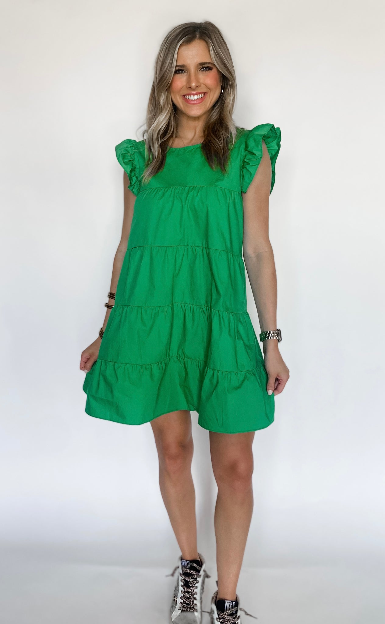 Kelly Green Poplin Dress