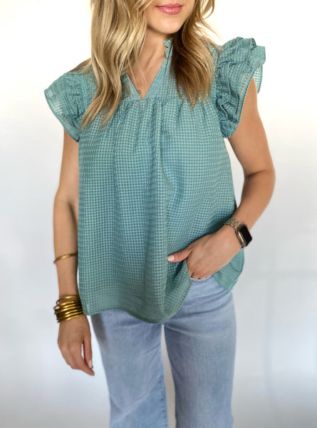 Seafoam Waffle Top